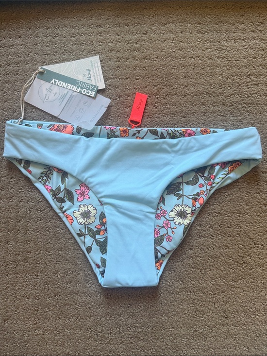 Maaji Other - Maaji Light Blue Reversible Floral Bikini Bottom NWT